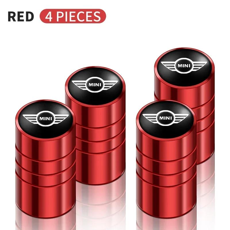For mini ww1 4pcs Metal Car Badges Wheel Tire Valve Caps Auto Accessories For MINI Cooper R56 F56 R50 JCW Cabrio Countryman Clubman WORKS