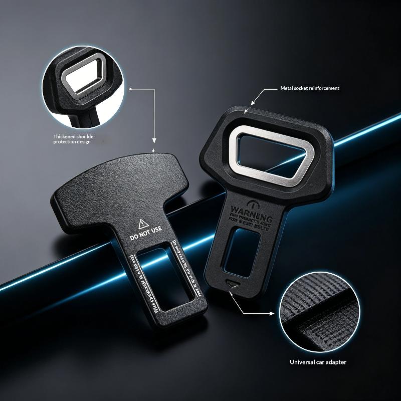 2 Pcs Car Seat Belt Extender Safety Buckle Plug Convenient for Family Kids Travel Pregnant Women Use