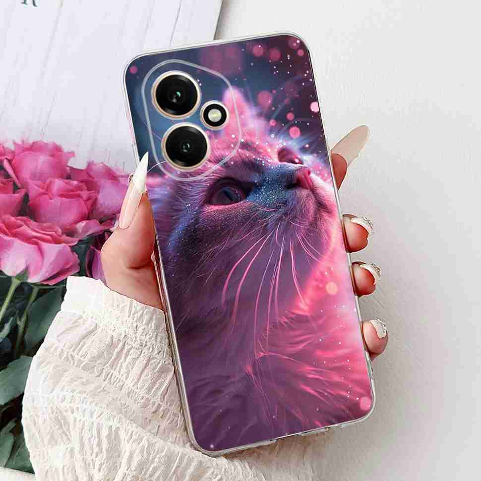 For Honor 400 5G 6.55" Case DNY-NX9 Cartoon Cat Girl Love Soft Silicone TPU Cover For Huawei Honor 400 Global Phone Cases Bumper