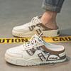 2025 Summer Platform Half Shoes For Men Mules Backless Loafers Slipper Man Slides Thick Bottom Mens Semi-Drag Casual Board Shoes