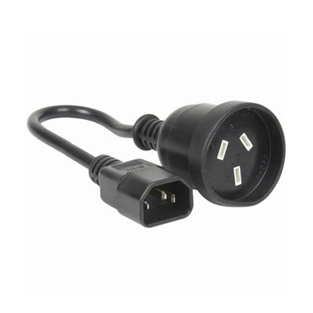 

IEC C14 Мужской к 3-контактной сетевой розетке 150 мм