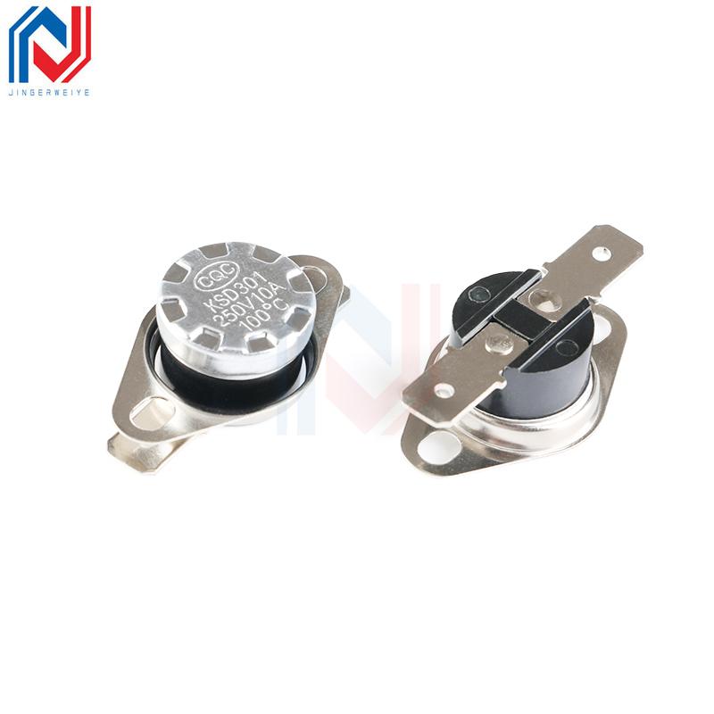 2Pcs KSD301 250V 10A 40~160 Degree Ceramic Normally Open/Normally Closed Temperature Switch Thermostat 40 70 80 90 100 110