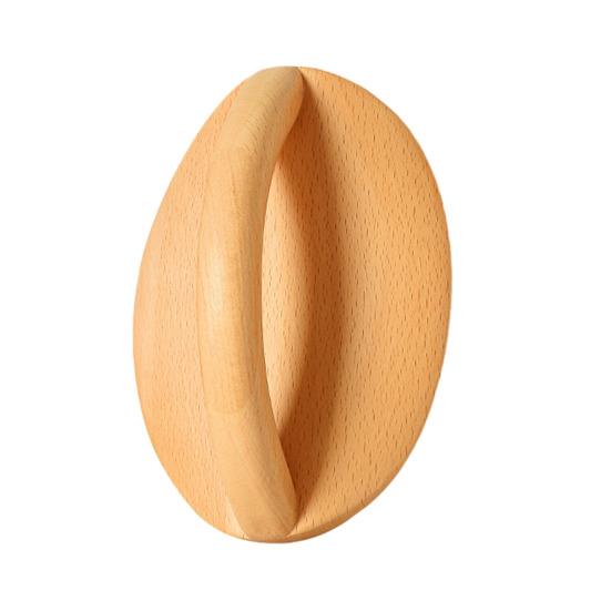 

Wooden Massage Tools with Handle 14 Beads Wooden Massage Roller for Body Shaping 1pc