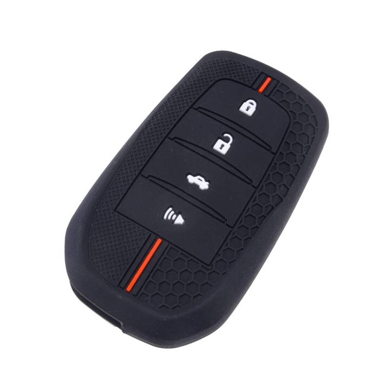 1pc Silicone 4 Button Key Case Fob Cover Fit for Toyota Highlander Corolla Cross Prius Mirai Land Cruiser Venza Tundra Tacoma