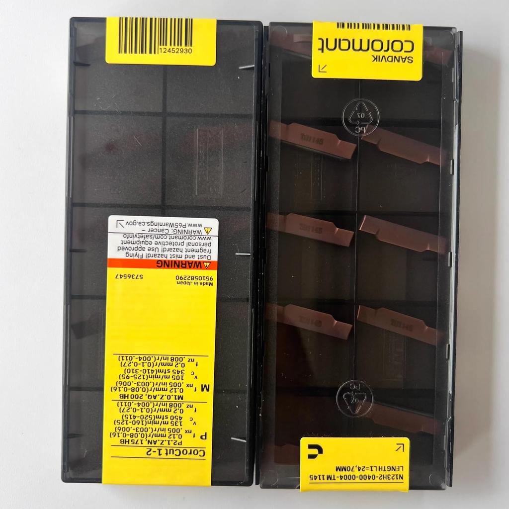Original Sandvik / N123H2-0400-0004-TM 1145 CNC lathe carbide blade tool 10 Pcs