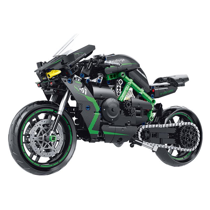 Double High 60501-35 Kawasaki Thunder Duke Motorcycle Building Blocks – Night Road Model Toy with Free Shipping