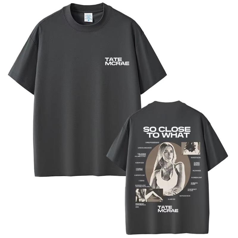 Tate McRae So Close To What Miss Possessive T Shirt Unisex Women Casual Oversized Tshirt Unisex Fashion Music Album Graphic Tshirts