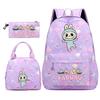 3Pcs/set Backpack for Girl School Teen Student Knapsack Women Rucksack with Lunch Bags Pencil Bag Fish Scale Style Bags