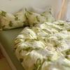 INS Nordic Pink Letter Bedding Set Four Pieces Quilt Cover Girls Women Autumn Winter Single Twin Full Queen Size Duvet Cover Set
