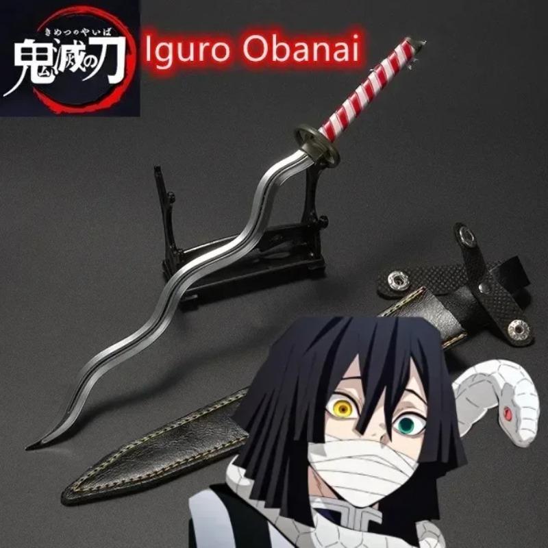 26cm Demon Slayer Metal Katana Ainme Japanese Katana Tanjirou Sword Kimetsu No Yaiba Iron Knife Ninja Samurai Sabre Toy