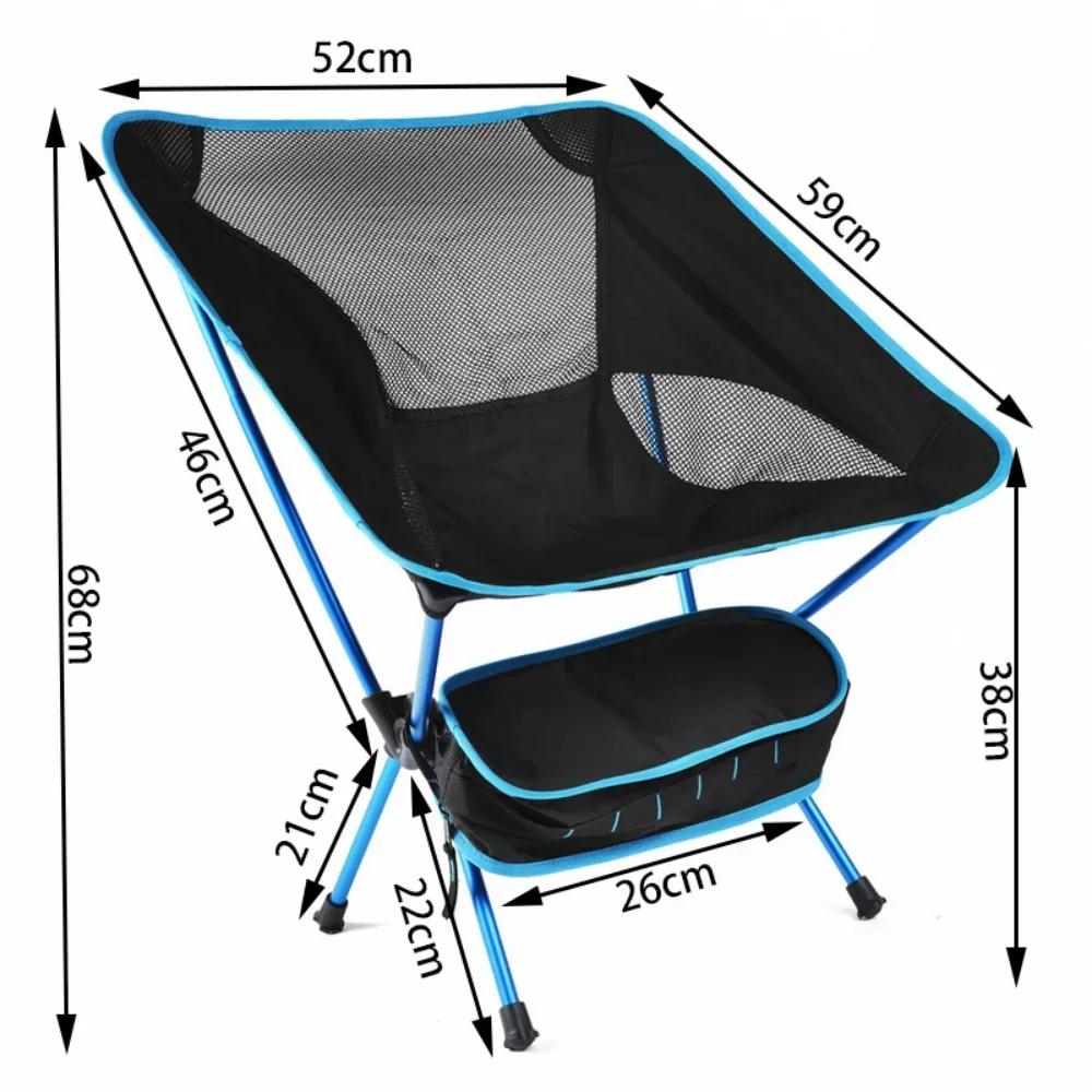 Folding Camping Chair Travel Ultralight Beach Accessories Playa Fishing Lightweight Portable Outdoor Foldable Furniture