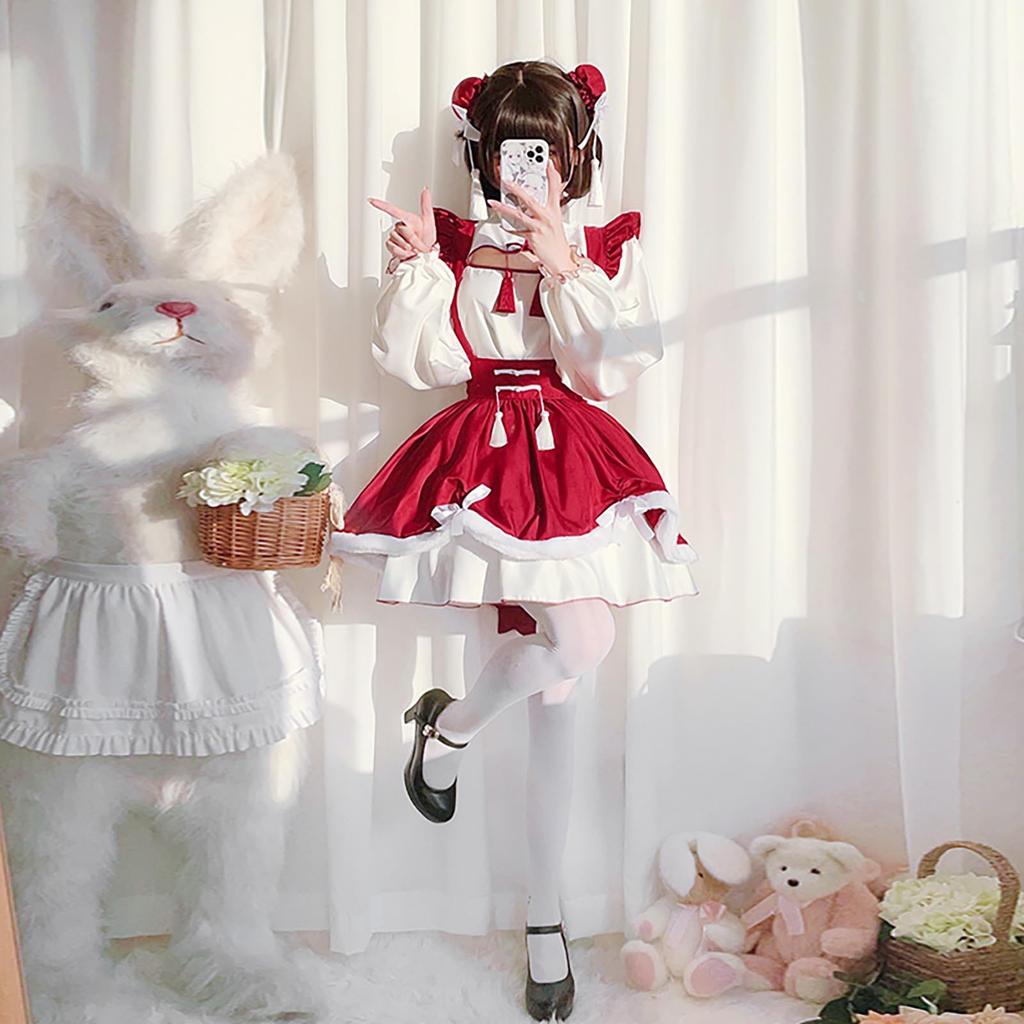 [Milky Time] Hana Lolita Dress Halloween Cosplay Chinese Maid Dress