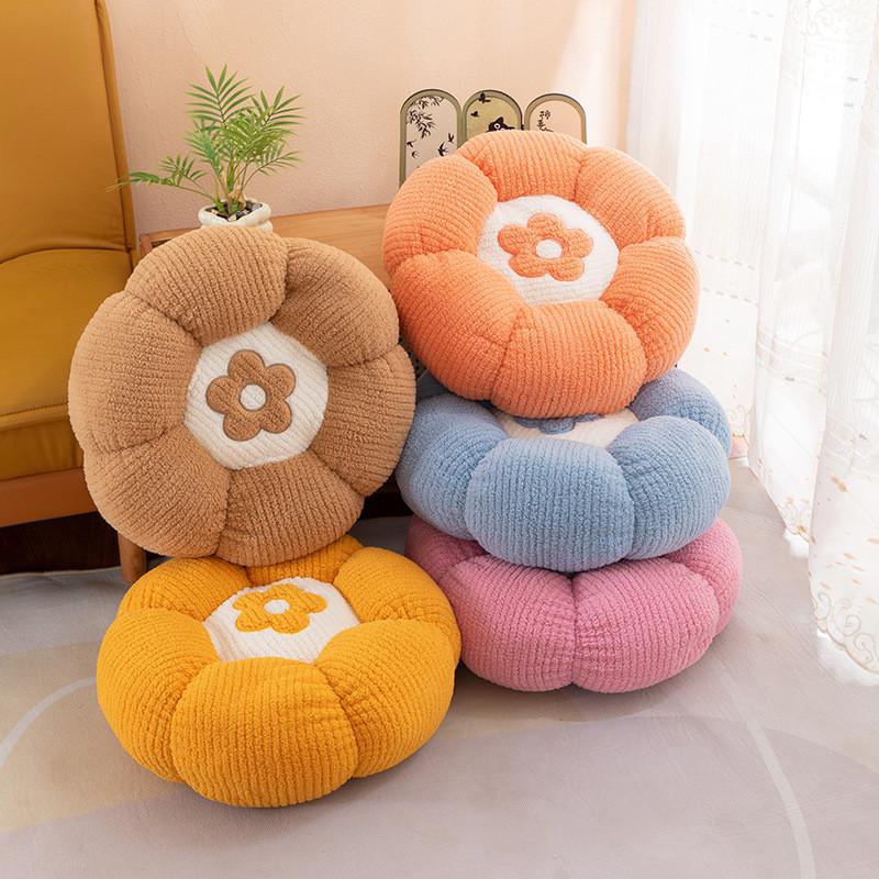 Flower Cushion Plush Pillow With Pp Cotton Fill For Home Lounge Decor