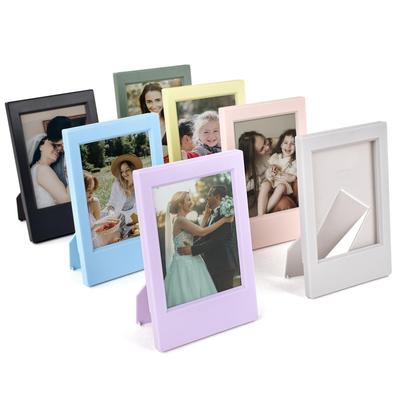 HIYQIN Instax Mini Photo Compatible with Fujifilm 7 Pack Instax Photo Frame Small Photo 3 Inch Mini Photo Colorful Photo Holder Frame,