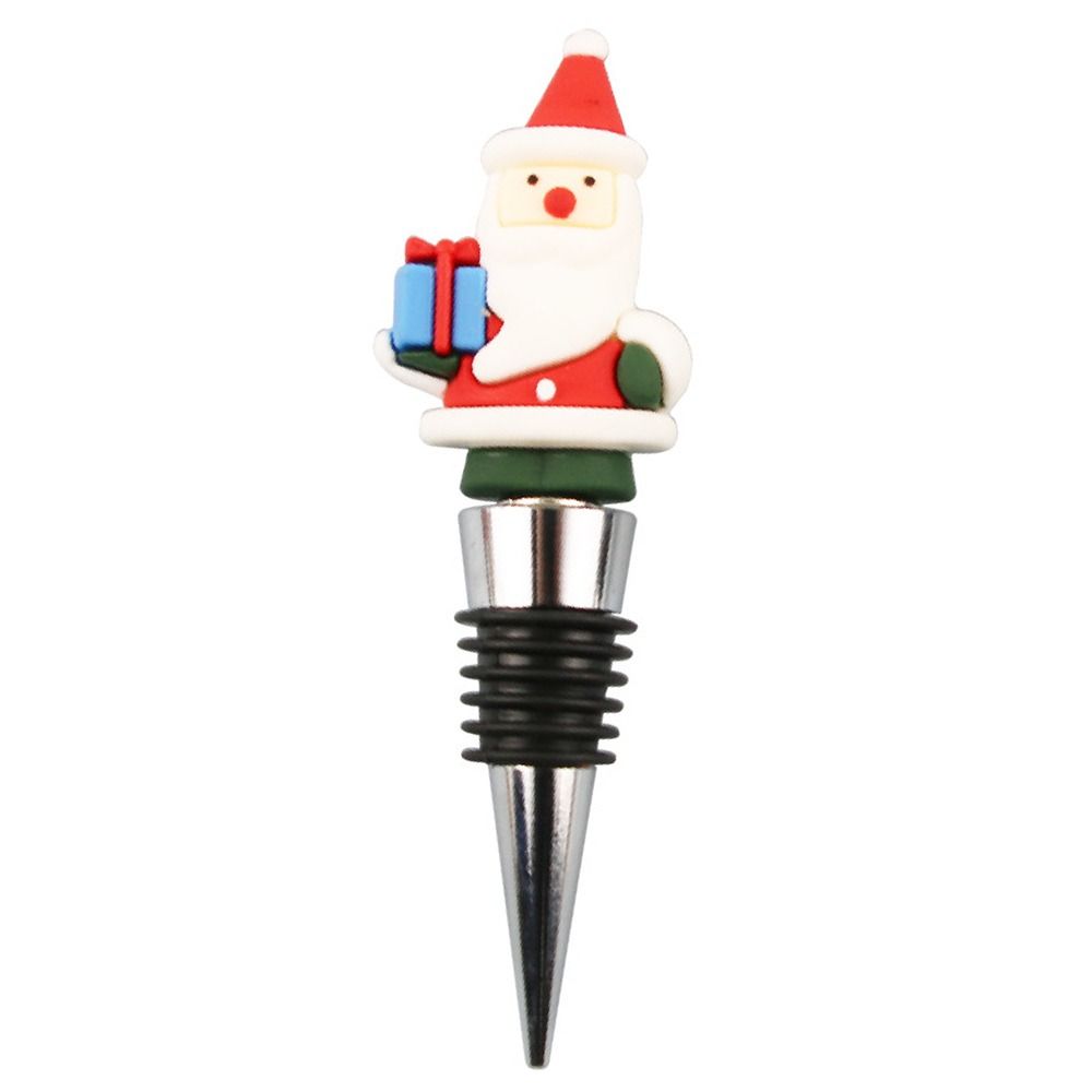 Reusable Christmas Wine Bottle Stopper Vacuum Sealed Christmas Bottle Sealing Plug Holiday Party