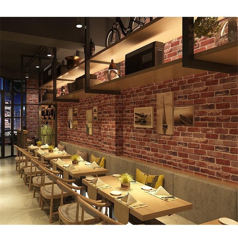 Retro Nostalgic Imitation Brick Pattern Brick Brick Wallpaper Cafe Bar Restaurant Culture Wallpaper