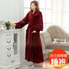 Autumn And Winter Thickened Cotton Towel Material Bathrobe Women'S Long Couple Warm Nightgown Men'S Large Size Pajamas Couple