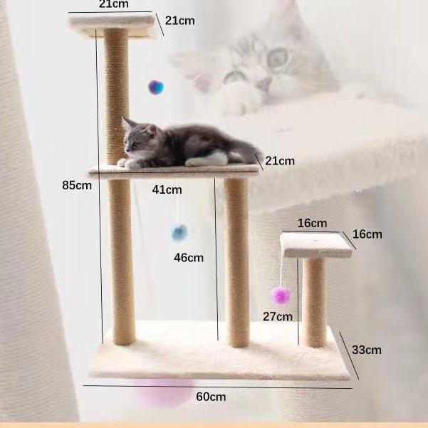 Cat Climbing Column: Universal Four Seasons Jump Platform & Scratching Post with Nest Frame