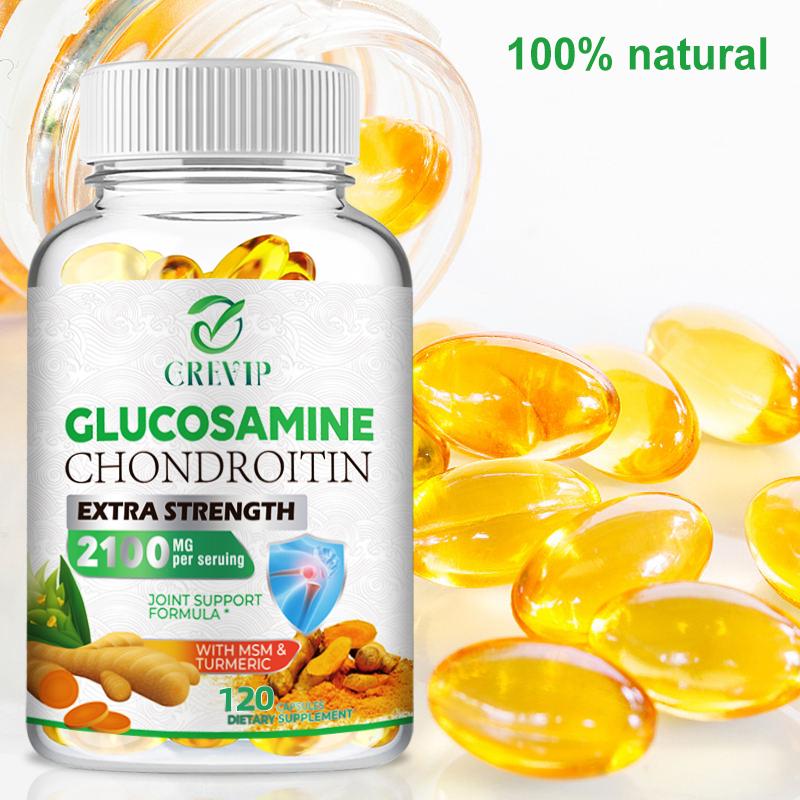 GREVIP Glucosamin Chondroitin Kapseln, Gelenkunterstützung Nahrungsergänzungsmittel, Antioxidative Vorteile, Lindert Rücken- und Handschmerzen