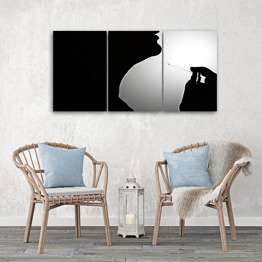 Trzyczęściowy obraz na płótnie Perfumy damskie