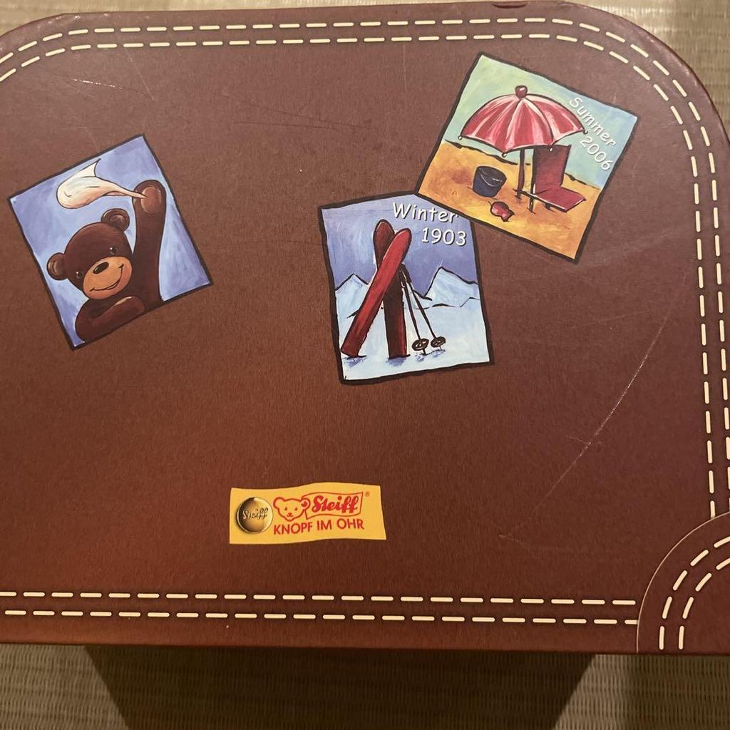 [USED] Steiff Teddy Bear Bag Box White