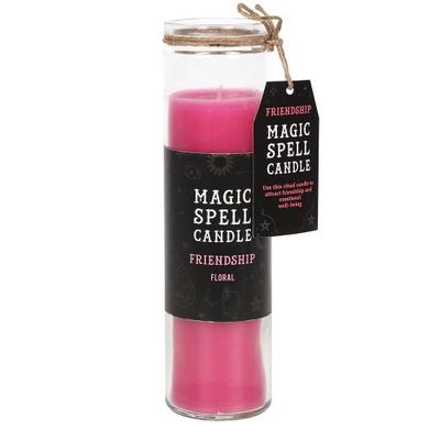 Friendship Magic Spell Floral Tube Candle