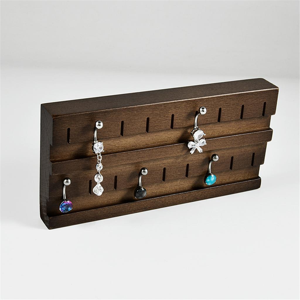 Wood Display Board for Ear Studs Elegant Lip Rings Holder Body Piercing Accessories Showcase Rack for Women Girls