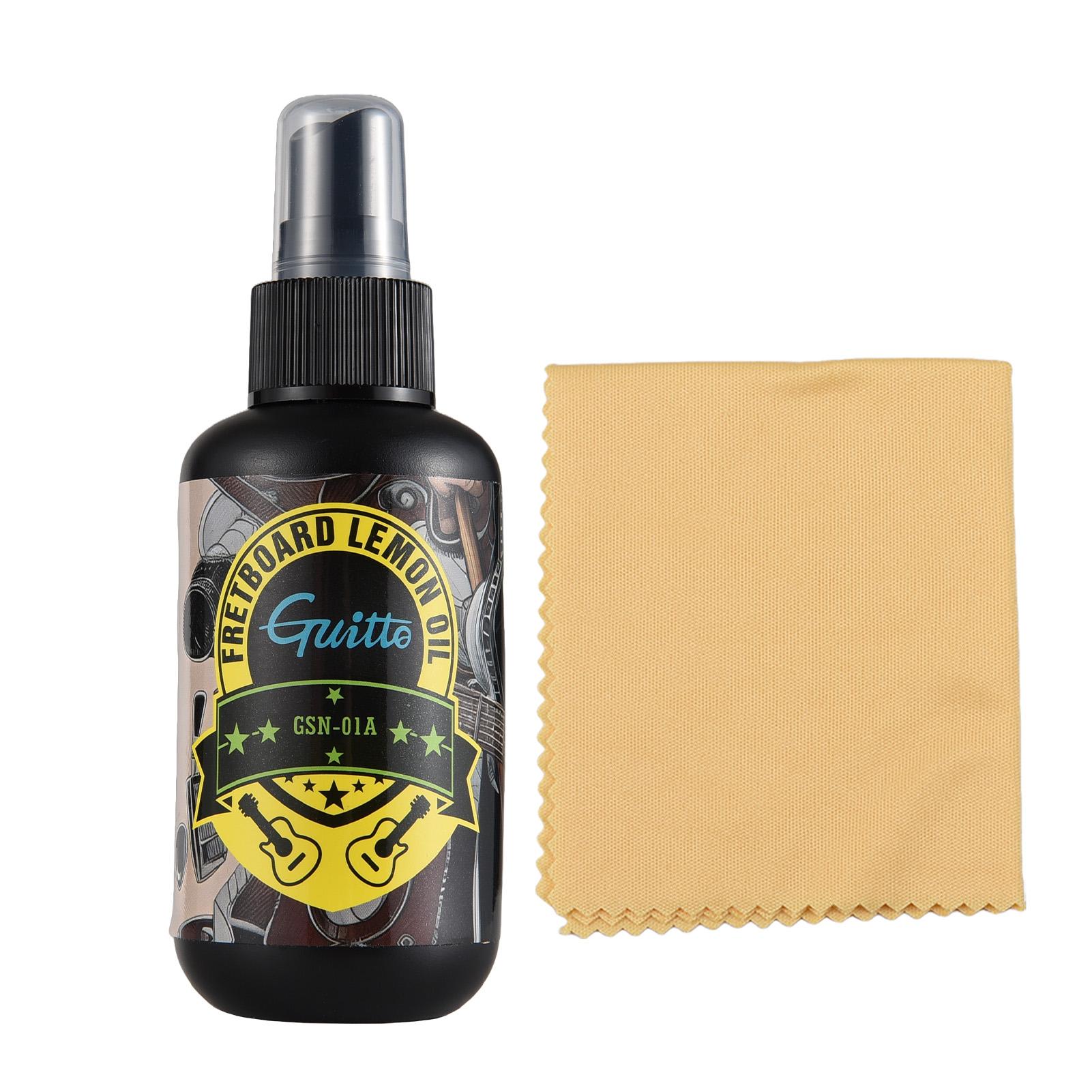 

Guitar Cleaning Care Kit 120ml Fretboard Lemon Oil with Cleaning Cloth for Guitar Cleaning Maintenance Tool Acoustic/Classical чёрный