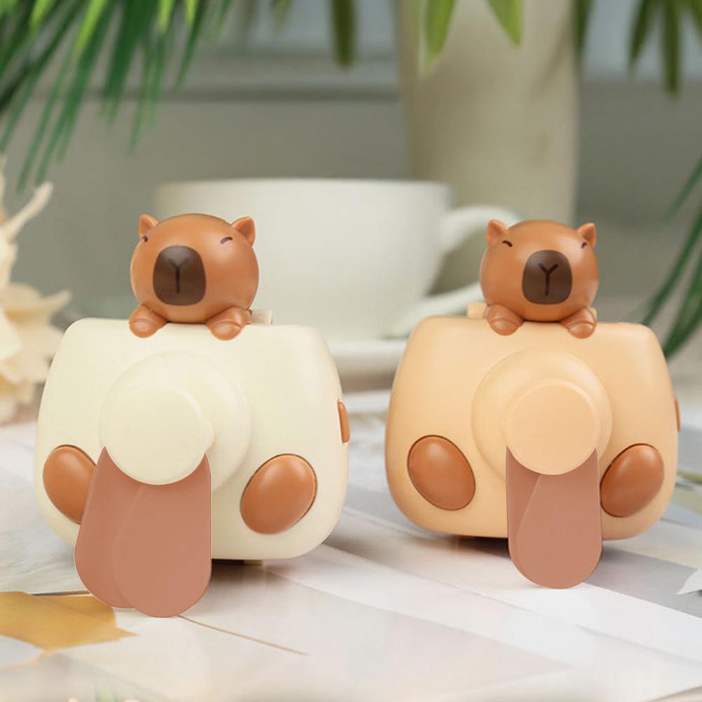 

New Design Electric Fan Rechargeable Capybara Shaped Wrist Fan Kawaii Carpincho Foldable Design for Daily Use Outdoor Essentials кавовий/коричневий