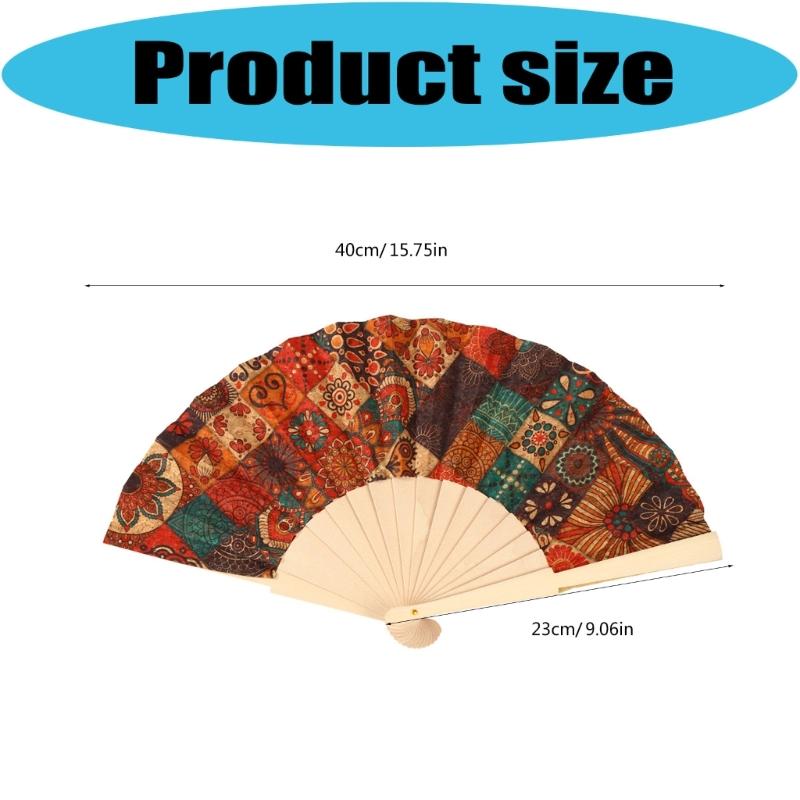 Printed Folding Hand Fans,Folding Fans Handheld Decorative Accessories for Wedding,Outdoor Party Favors,Bridal Decors