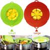 2 Pezzi Tappo Anti-Sversamento Copri Pentola Protezione Anti-Trabocco Tappo in Silicone per Pentola Schermature Anti-Schizzi Strumento da Cucina Multifunzione Verde