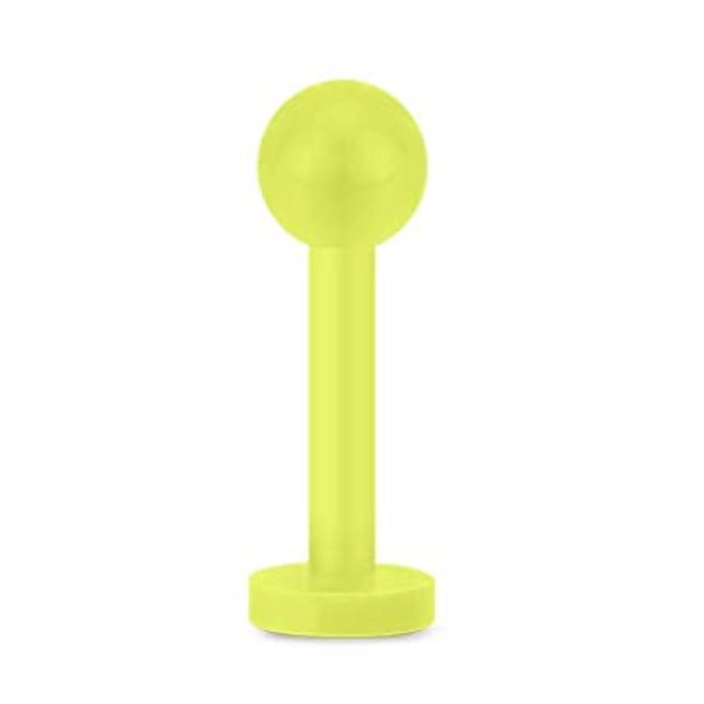 

16G Bioflex Acrylic Curved Barbell Horseshoe Lip Eyebrow Rings Piercing Retainer Plastic Flexible Nose Septum Belly Piercing