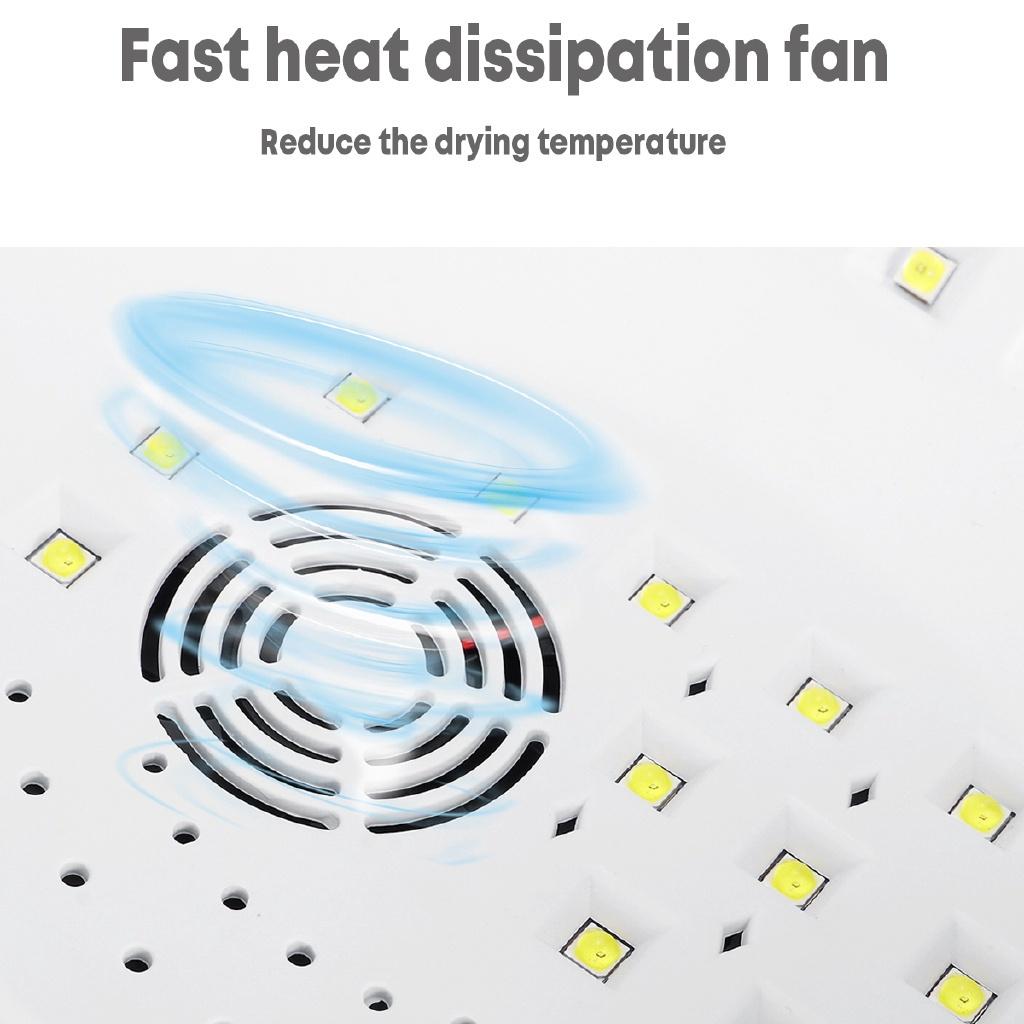 300W Professional LED Nail Lamp Quick Sensor Polish Gel Dryer Machine Double Light Source Infrared Intelligent 42Pcs