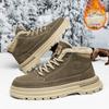 Martin Boots Men's Winter Velvet Thickened Thermal Cotton Shoes Men's High-top Leather Shoes Platform Outdoor Snow Boots