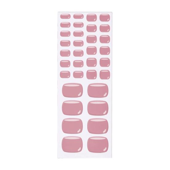 

Gel Toenail Strips with File Easy Apply Remove No LED Lamp Needed Adhesive Nail Sticker Home Manicure DIY Toe Nail Polish Wrap