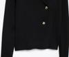 Asymmetrical Button Knit Cardigan: Trendy European and American Women's Fashion.