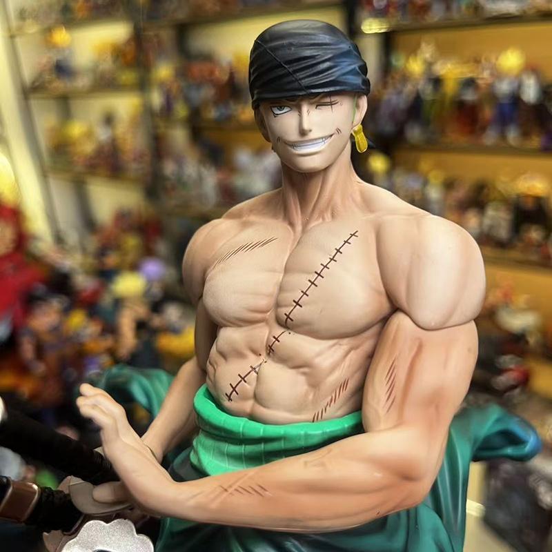 28cm One Piece Golden Mountain Roronoa Zoro Draw A Sword Zoro Model Ornament Anime Figure Collection Gk Statue Trendy Toys Gifts