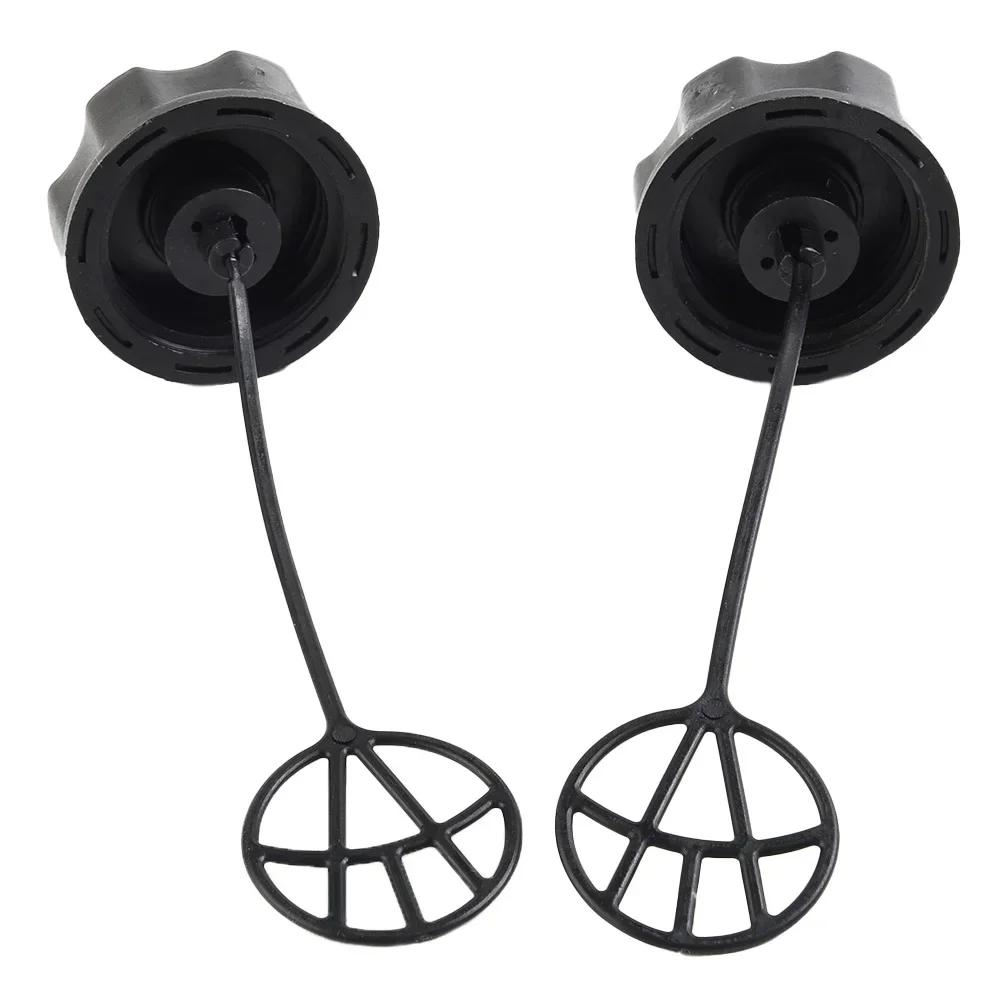 2pcs Fuel Petrol Tank Cap For Lawn Mower Grass Strimmer Trimmer Brush Cutter Chainsaw Part Tank Cap Replacement Parts