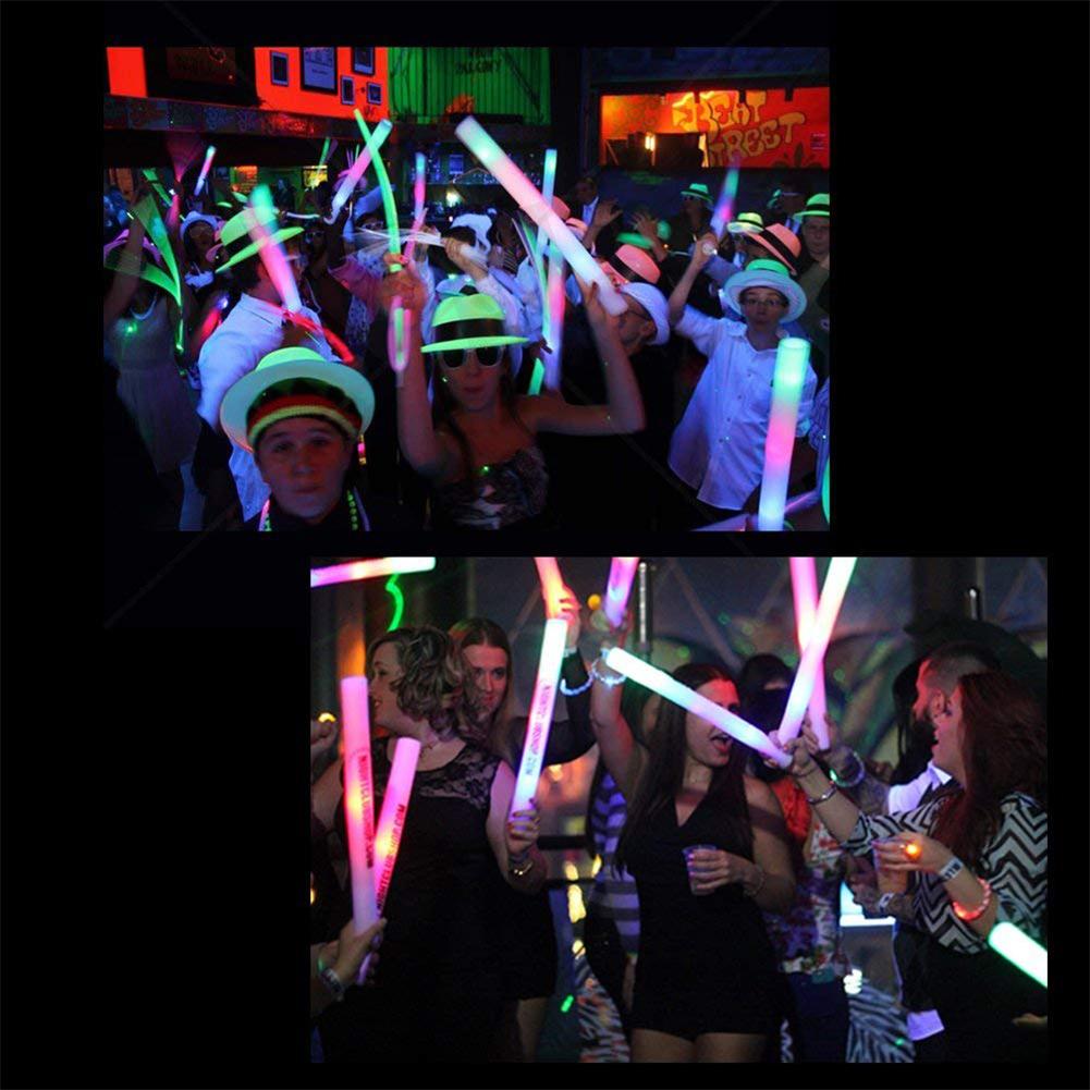 Foam Glow Sticks Led Multi-color Electronic Light Up Sticks Party Supplies For Party Wedding Birthday Concert Christmas
