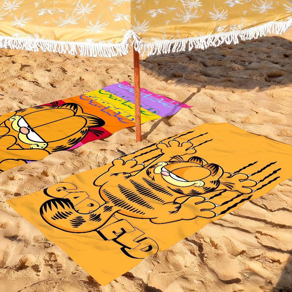 Cartoon G-Garfield Towel Quick Drying Beach Towels Are Suitable For Swimming Pools Camping Yoga And The Gym