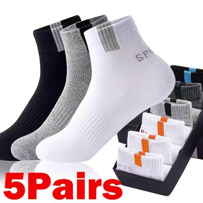 Heren Bamboe Vezel Herfst Winter Heren Sokken Ademend Katoen Sportsok Ademend Deodorant Zakelijke Sokken Maat 37-43 5Pairs