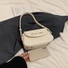 Women Small Underarm Bag Solid Color Casual Tote Handbag Girls Outdoor Daily Bag