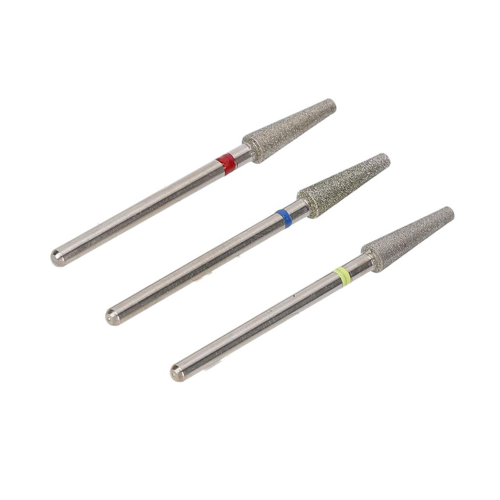 3pcs Nail Drill Bits Professional Russian Style Front Replaceable Grinding Head for Nail Polishing and Removal