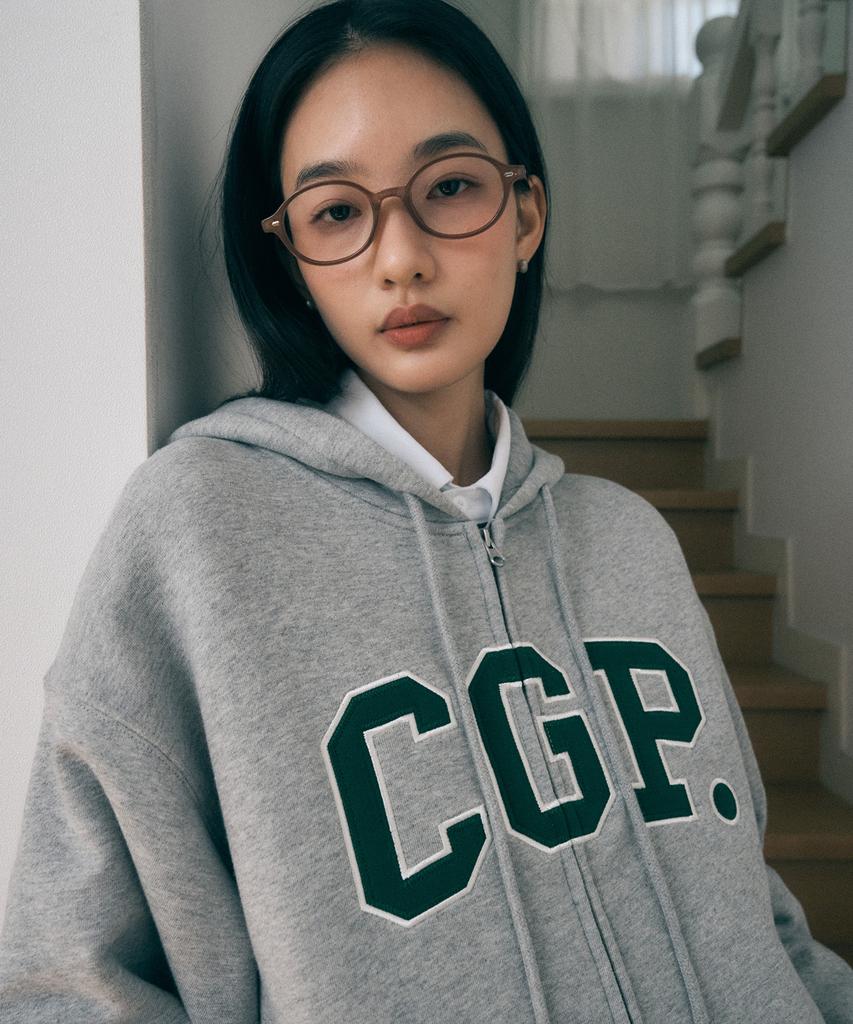 Cgp Arch Logo Zip-Up Hoodie_Green