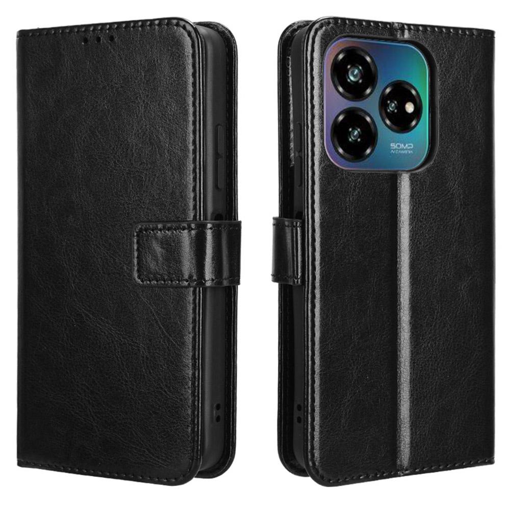 Für ZTE nubia V60 Design/Blade V60 Design Hülle Crazy Horse Textur PU Leder Handy Brieftasche Hülle