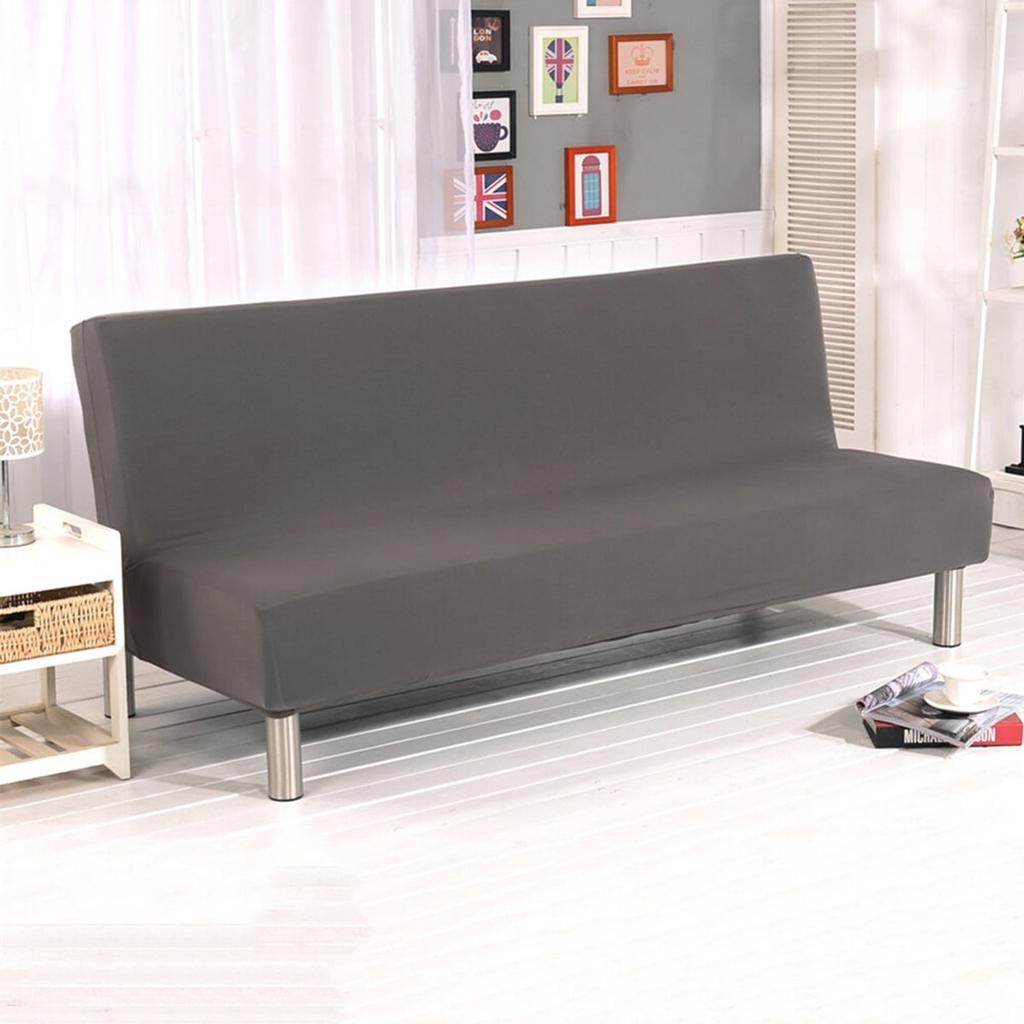 Folding Sofa Bed Cover Polyester Elastic Armless Couch Cover Futon Slipcover Protector