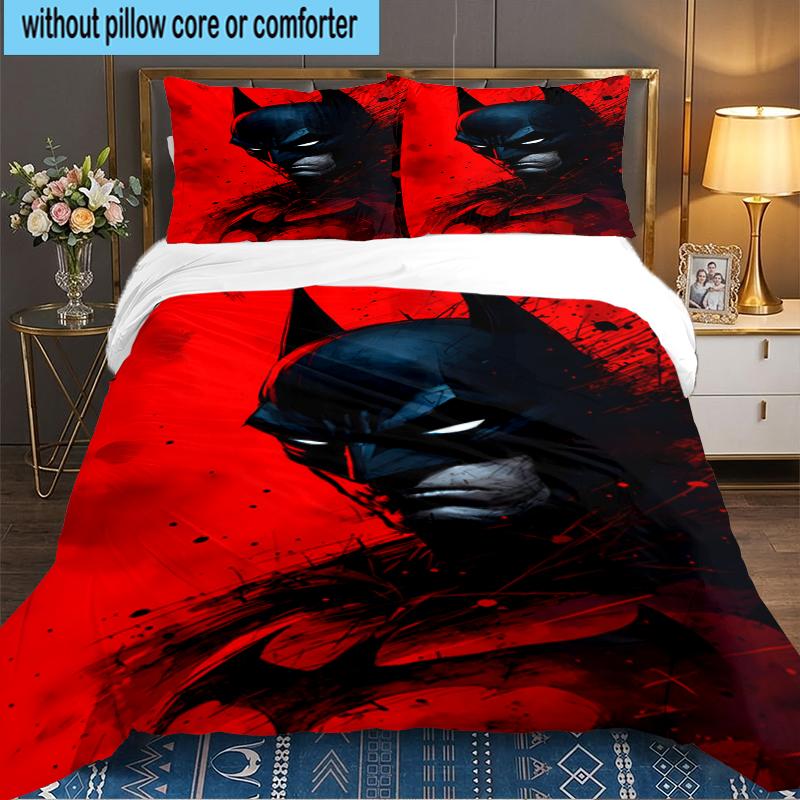 3PCS Breaks Through Bat Bedding set,Ideal For1pc Duvet Cover And 2pcs Pillowcases Perfect for Christmas gift,Ideal for Bedroom, Dormitory