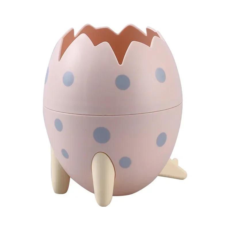 Creative Simple Dinosaur Egg Shape Pen Holder Desktop Storage Ornaments School Supplies Cartoon Student Stationery Storage Box