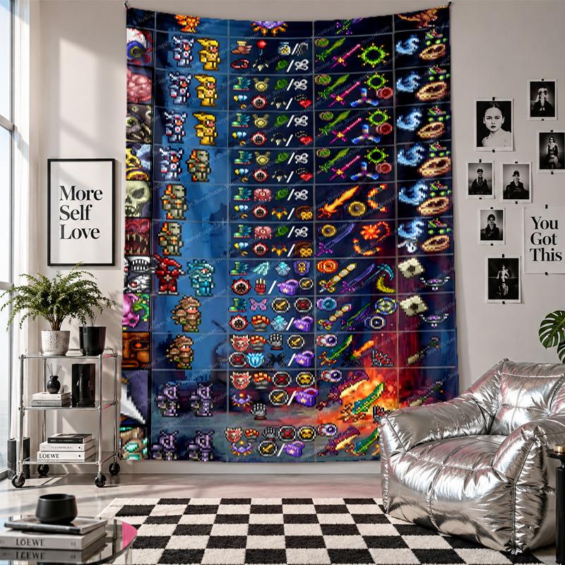 Wall TapestryTerraria Art Hanging Cloth Decorative Background Cover for Room Decoration