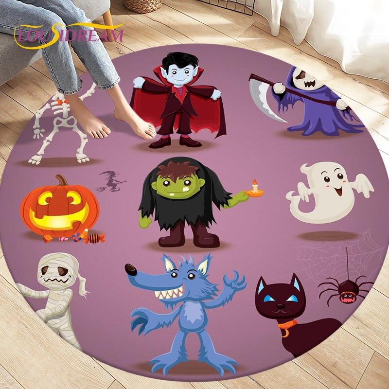 Cartoon Gamer Game Controler Area Koberec,Koberec s kulatým kobercem do obývacího pokoje Ložnice Dekorace,Děti si hrají plazící se protiskluzová podložka na podlahu